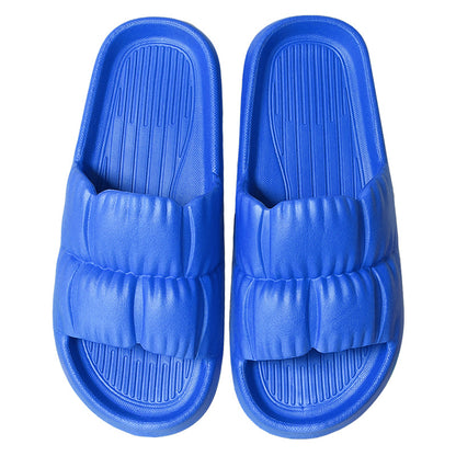 Women Home Shoes Bathroom Slippers Soft Sole Slides Summer Beach Shoes Klein blue