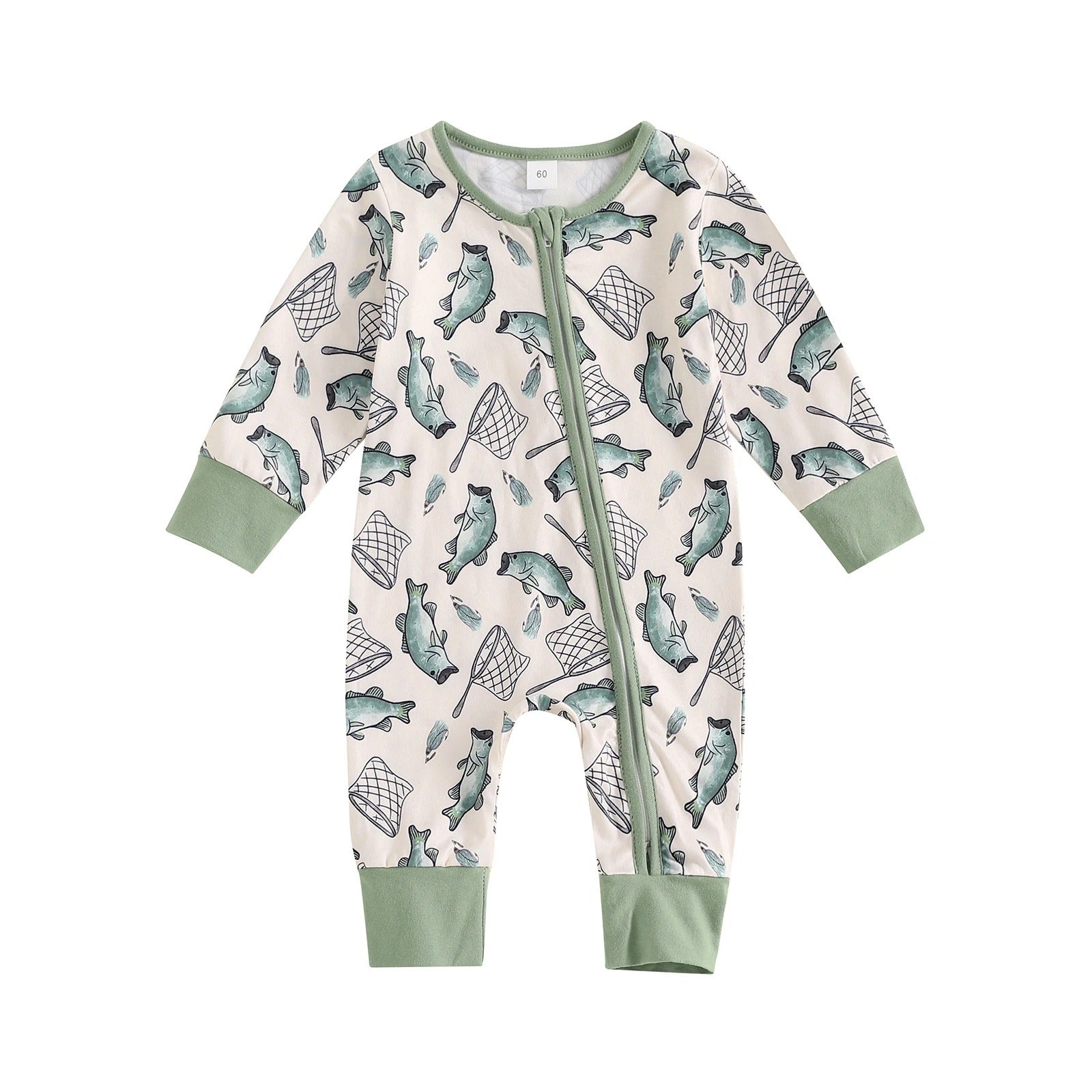 Fresh on the Scene at Buy Center: Long Sleeve Little Fish Printed One-piece