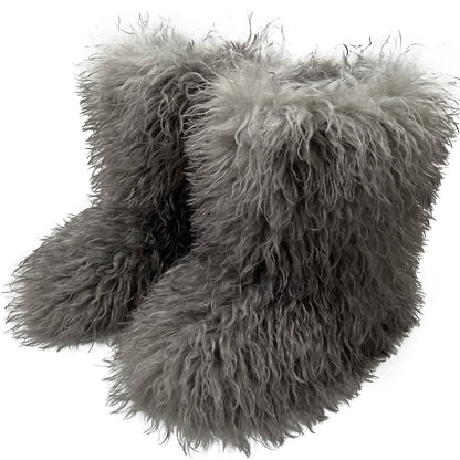 Winter Fur Boots Fleece-lined Thick Snow Boots Buy Center