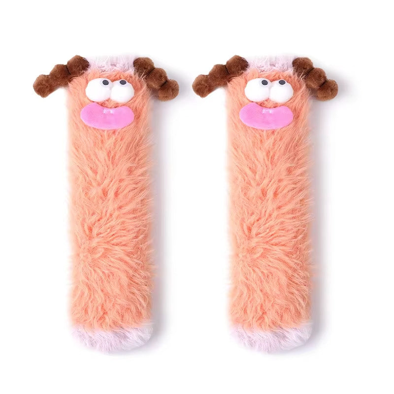 Women's Winter Socks Funny Thickened Warm Medium Tube Sock Men Warm Kawaii Cartoon Home Floor Sokken Girls Fluffy Stockings Buy Center