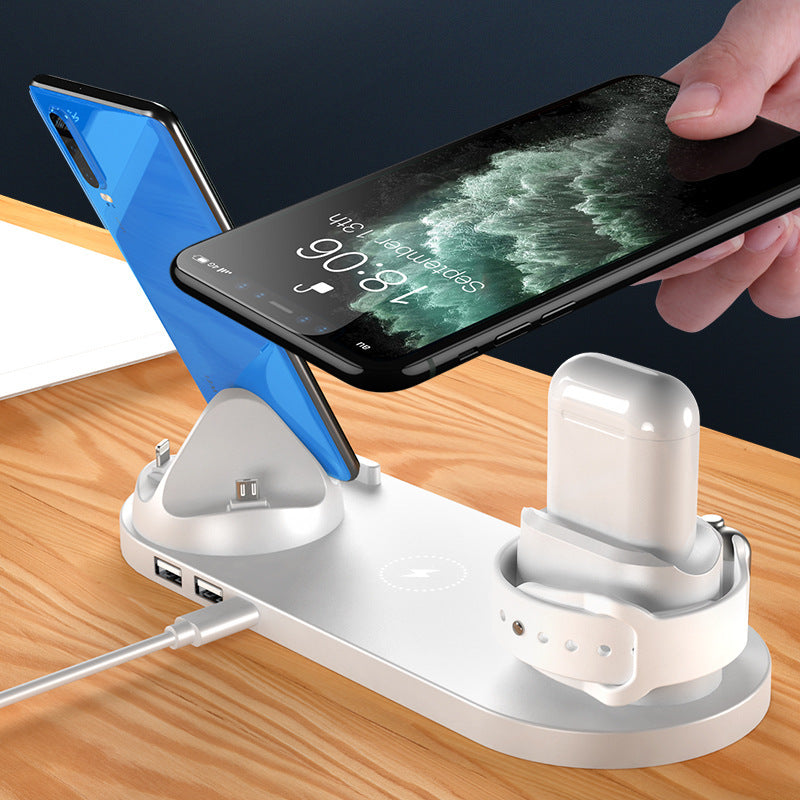 Wireless Charger For IPhone Fast Charger For Phone Fast Charging Pad For Phone Watch 6 In 1 Charging Dock Station Buy Center