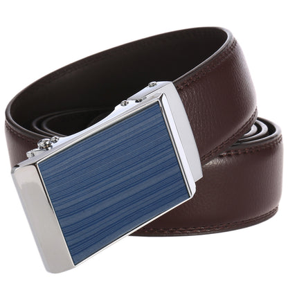 Cowhide Alloy Belt Automatic Buckle Business Casual Belt Men's Pant Belt