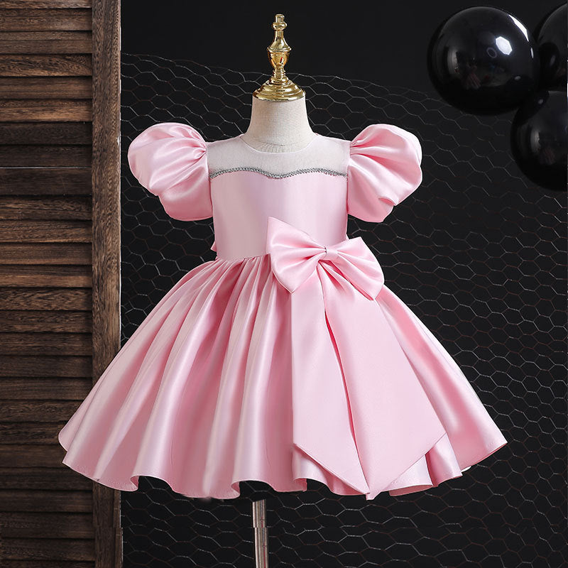 Newly Released at Buy Center: Girl's Gown-year-old Bow Princess Dress Pink