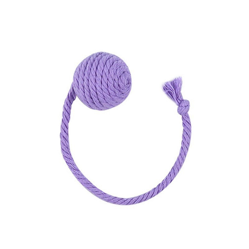 Buy Center Top Rated-Cat Toy Ball With Rope Built In Bell To Roll The Ball And Make A Sound For Kittens To Play With S 3cm Purple