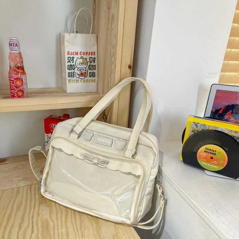 Bolso de hombro de gran capacidad para mujer, estilo japonés, Yuan secundario