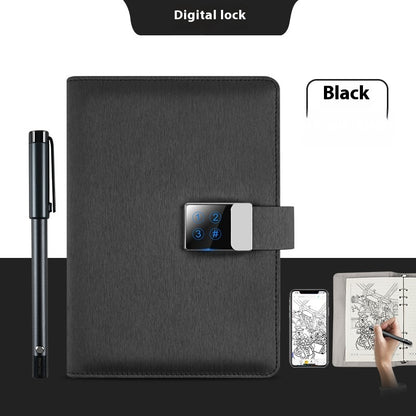 Just Arrived at Buy Center: Handwriting Paper Screen Synchronization Smart Fingerprint Lock Notebook A5 Color23