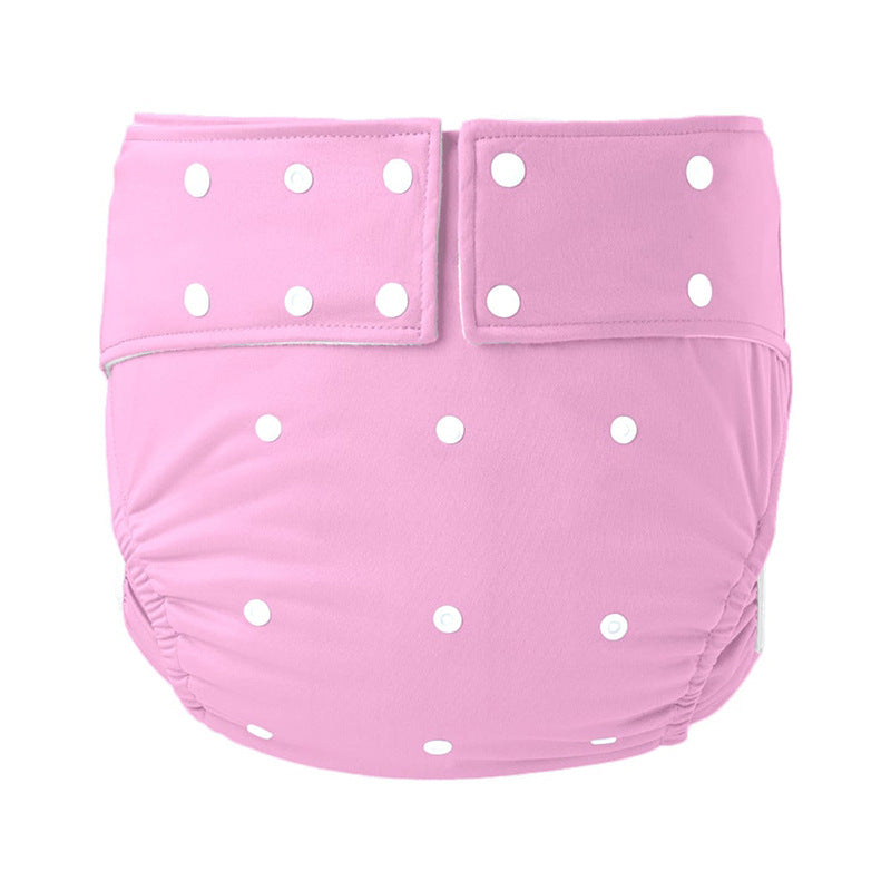 Just Arrived at Buy Center: Ice Silk Diaper Elderly Incontinence Leak-proof Cloth Diaper Pink Ice Silk Lining