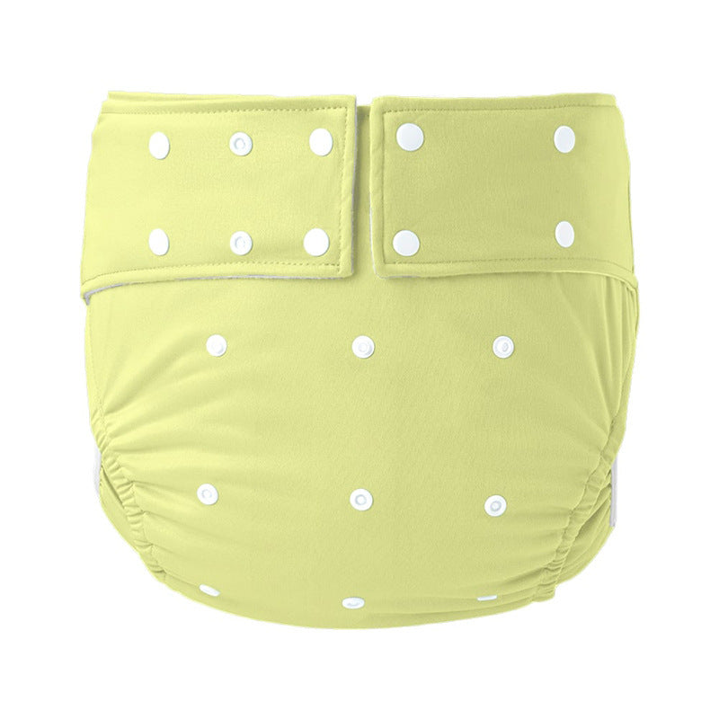 Just Arrived at Buy Center: Ice Silk Diaper Elderly Incontinence Leak-proof Cloth Diaper Yellow Ice Silk Lining