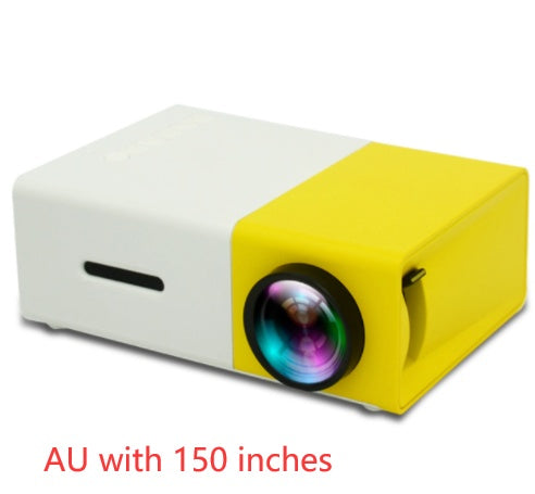 Portable Projector 3D Hd Led Home Theater Cinema HDMI-compatible Usb Audio Projector Yg300 Mini Projector AU with 150 inches