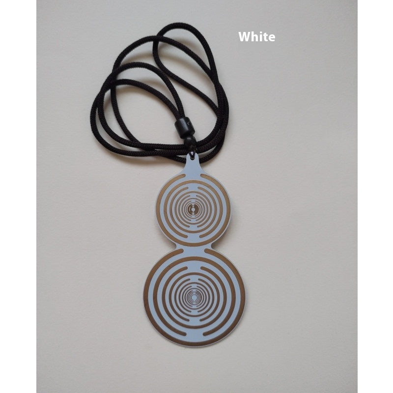 Buy Center Excellence-Polarized Disc Double-sided MWO Energy Multi-wave Oscillation Multi-frequency Gourd Pendant Milky White