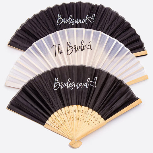 Bride And Bridesmaid Black And White Fan Bachelor Party Wedding | Jewelry & Watches4 | Buy Center