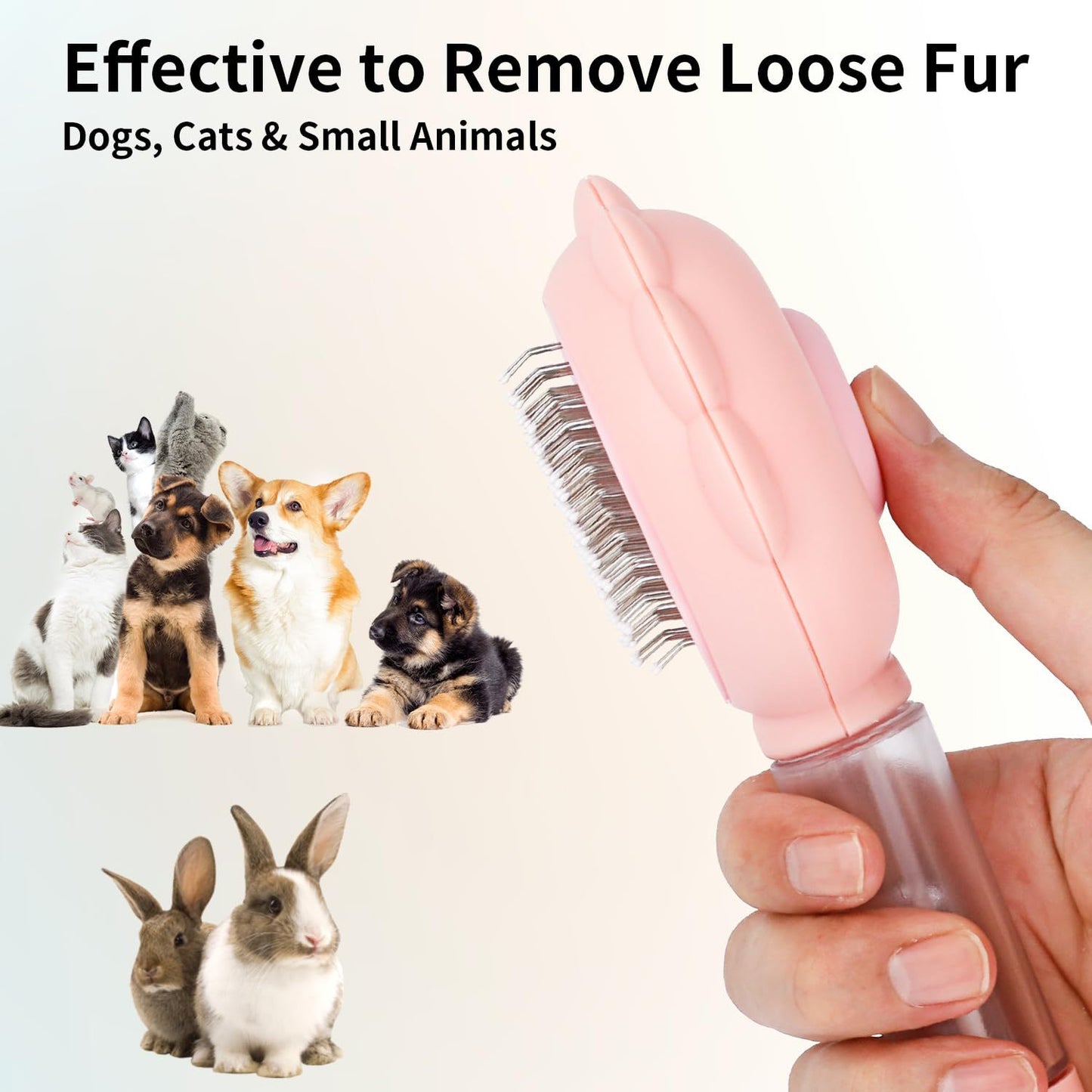 New Spray Cat Brushes For Indoor Cats With Release Button Cat Brush For Shedding Massage Grooming Self Cleaning Slicker Brush For Dogs Cats Pet Brush Comb For Long Short Hair Cats Remove Loose Fur