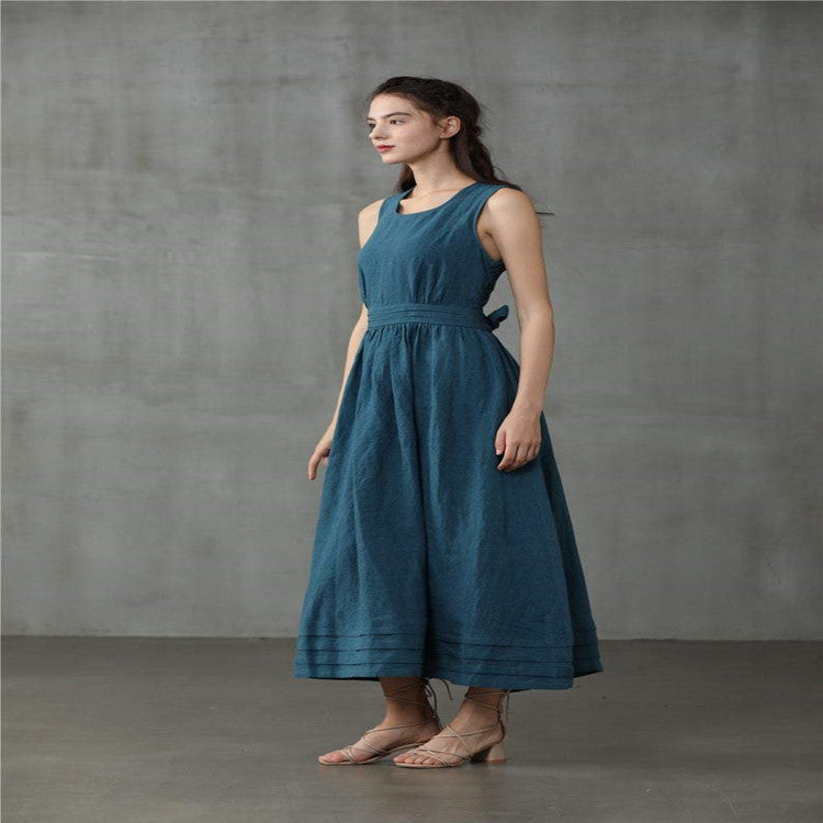 Hot New Items at Buy Center: Women's Casual Cross Back Linen Dress