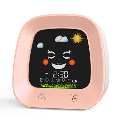 Hot New Arrivals at Buy Center: Children's Music Alarm Student Mute Snooze Alarm Bedside Luminous Clock Pink