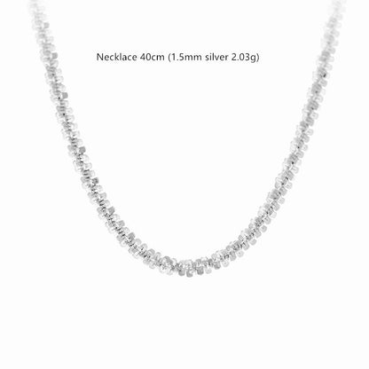 Now Available at Buy Center: Silver Cauliflower Sparkling Necklace 40cm Silver 925 Silver