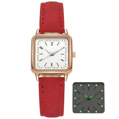 Women's Quartz Watch Luminous Small Square Digital Buy Center