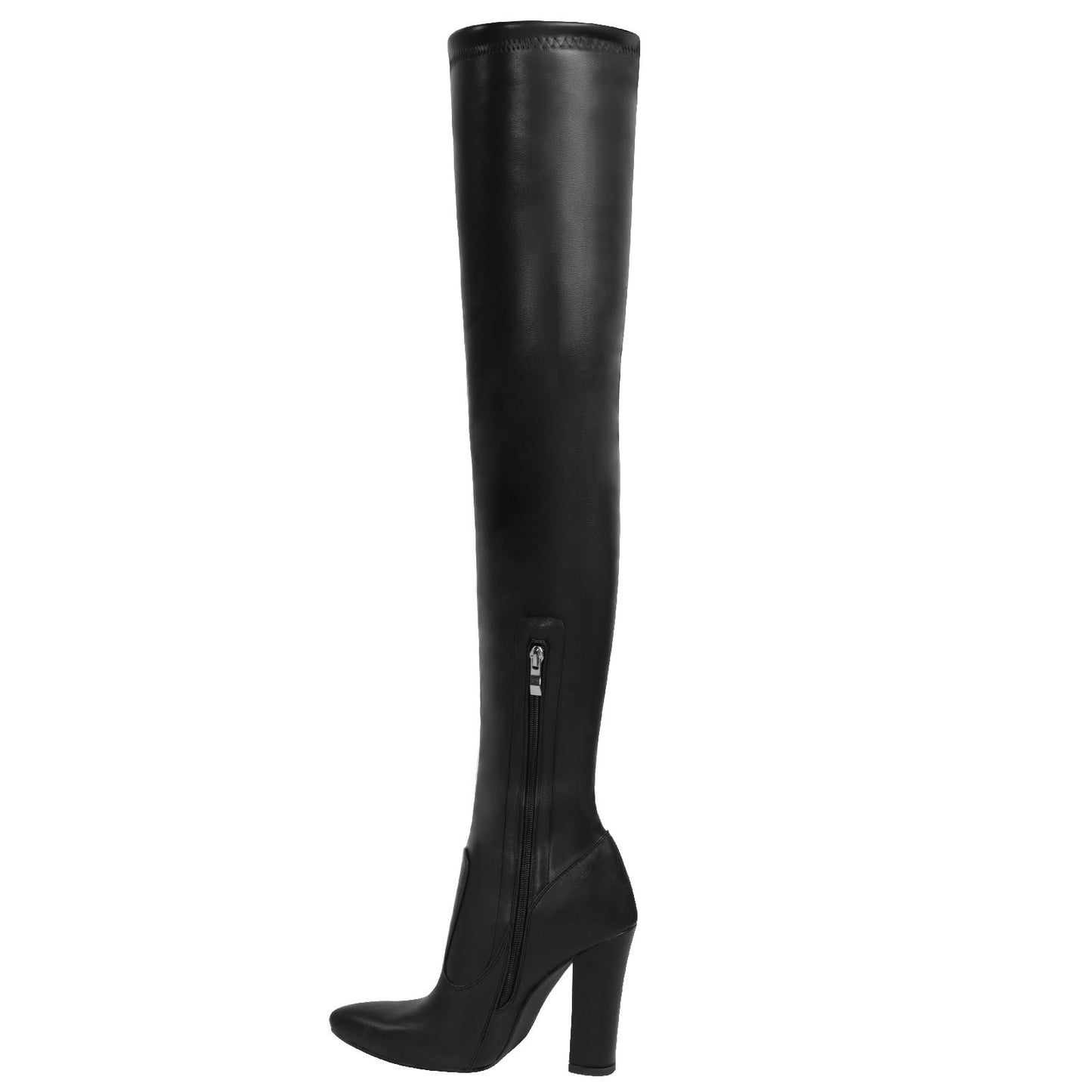 Winter NewSolid Color Pointed Thick High Heel Over-the-knee Boots