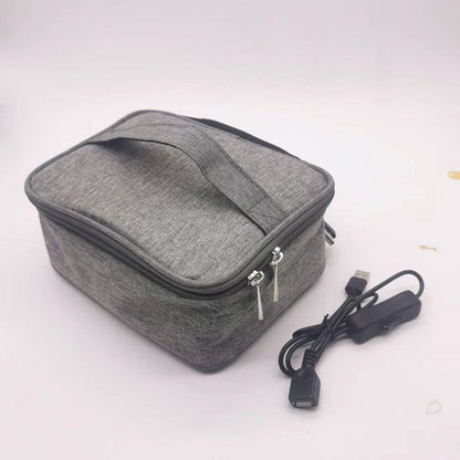 Newly Released at Buy Center: USB Heating Lunch Outdoor Bento Thermal Bag Convenient And Easy To Carry Gray