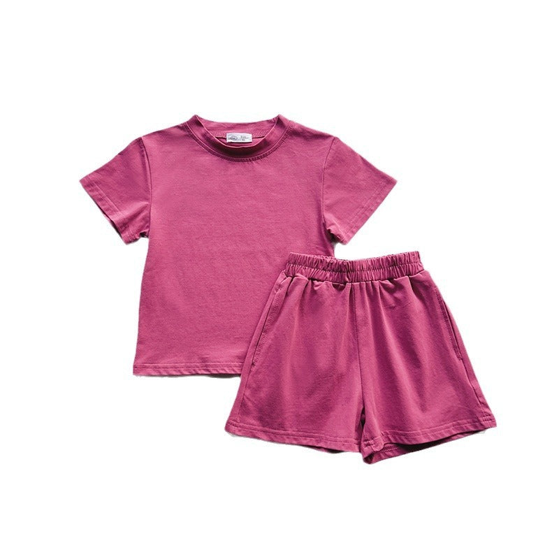 Hot New Items at Buy Center: Candy Color Children's Clothing Cotton Leisure Sports Suit