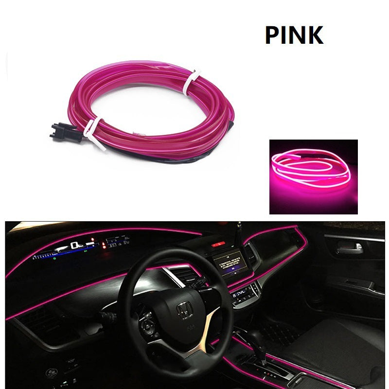 Fresh on the Scene at Buy Center: Car Mounted Ambient Light 6-meter USB LED Light Emitting Cable Pink Usb Drive 6 M