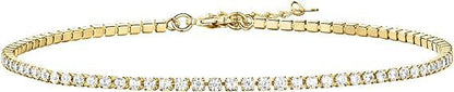 Buy Center Exclusive Offer-Simple Natural Versatile Single Row Rhinestone Anklet Gold Color Retaining Style