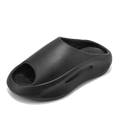 Now Available at Buy Center: Men's Thick Soled Anti Slip And Minimalist Versatile Slippers HY2306 Glossy Black