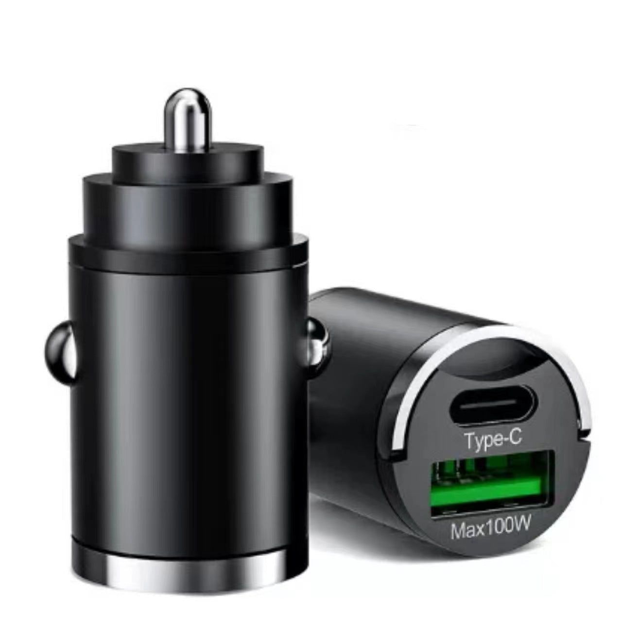 Newly Released at Buy Center: Metal Invisible Pull-tab Car Charger 100W Super Fast Charge 100W Black