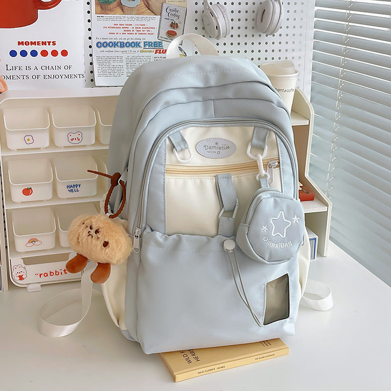 Newly Released at Buy Center: Korean Sweet Schoolbag Girls Backpack Blue