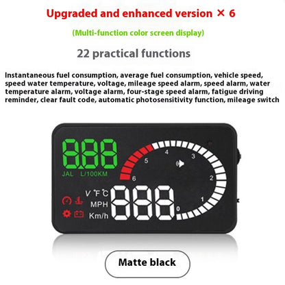 Newly Released at Buy Center: Car Mounted HUD Head Up Display Fuel Consumption Voltage Projector Imported Chip X6