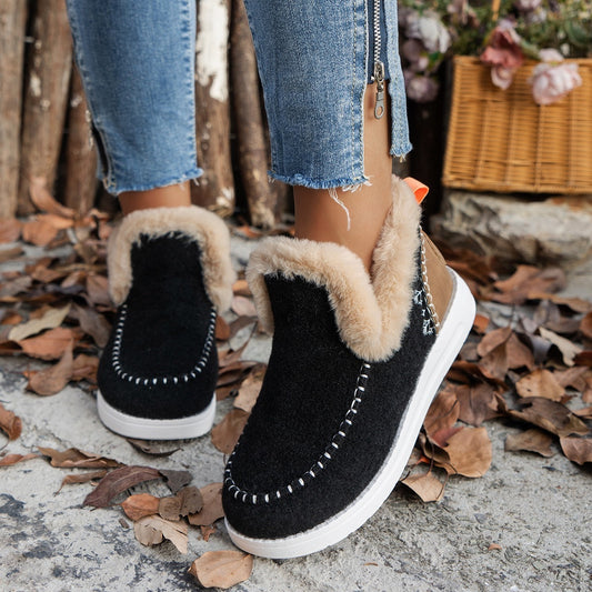 Fleece-lined Thick Plush Warm Plus Size Sewing Cotton Shoes | Bags & Shoes3 | Buy Center