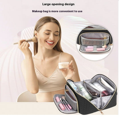 Now Available at Buy Center: Large-Capacity Cosmetic Bag Portable Waterproof Makeup Storage Case Women Multifunction Bathroom Toiletries Organizer Pouch Item