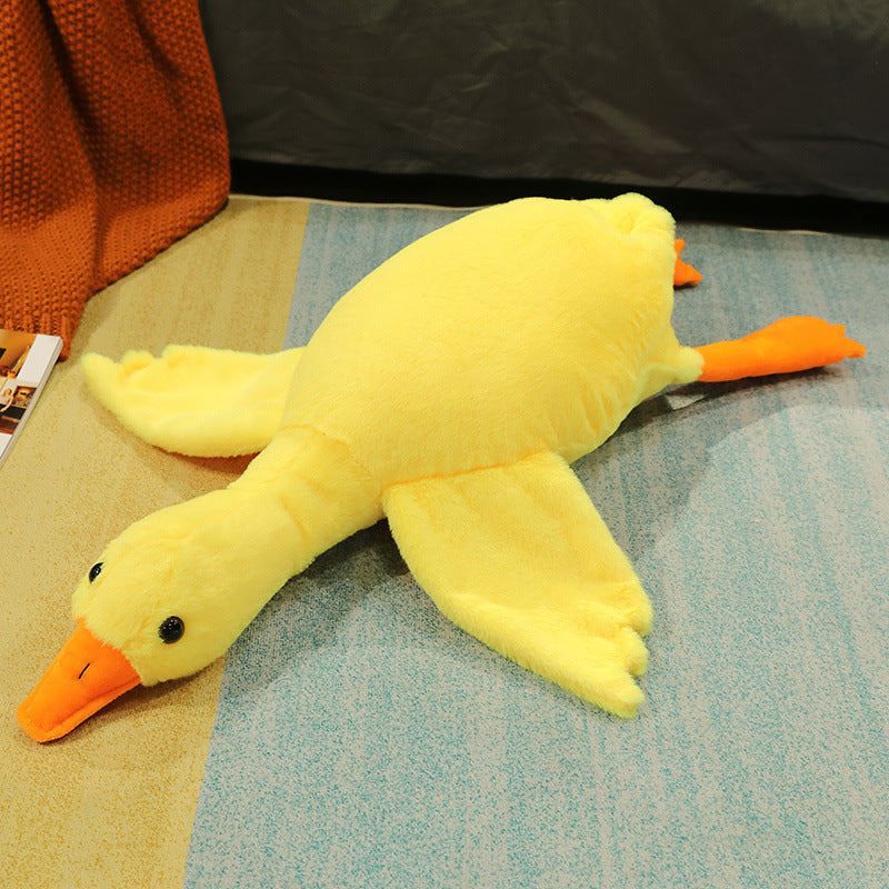 Hot New Items at Buy Center: Removable And Washable Big White Geese Leg-supporting Pillow Plush Toy Yellow