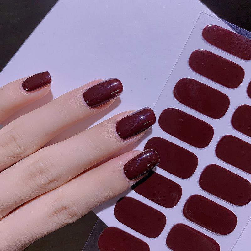 Hot New Items at Buy Center: Solid Color 16 Small Stickers Nail Stickers Simple Nail Stickers CS057