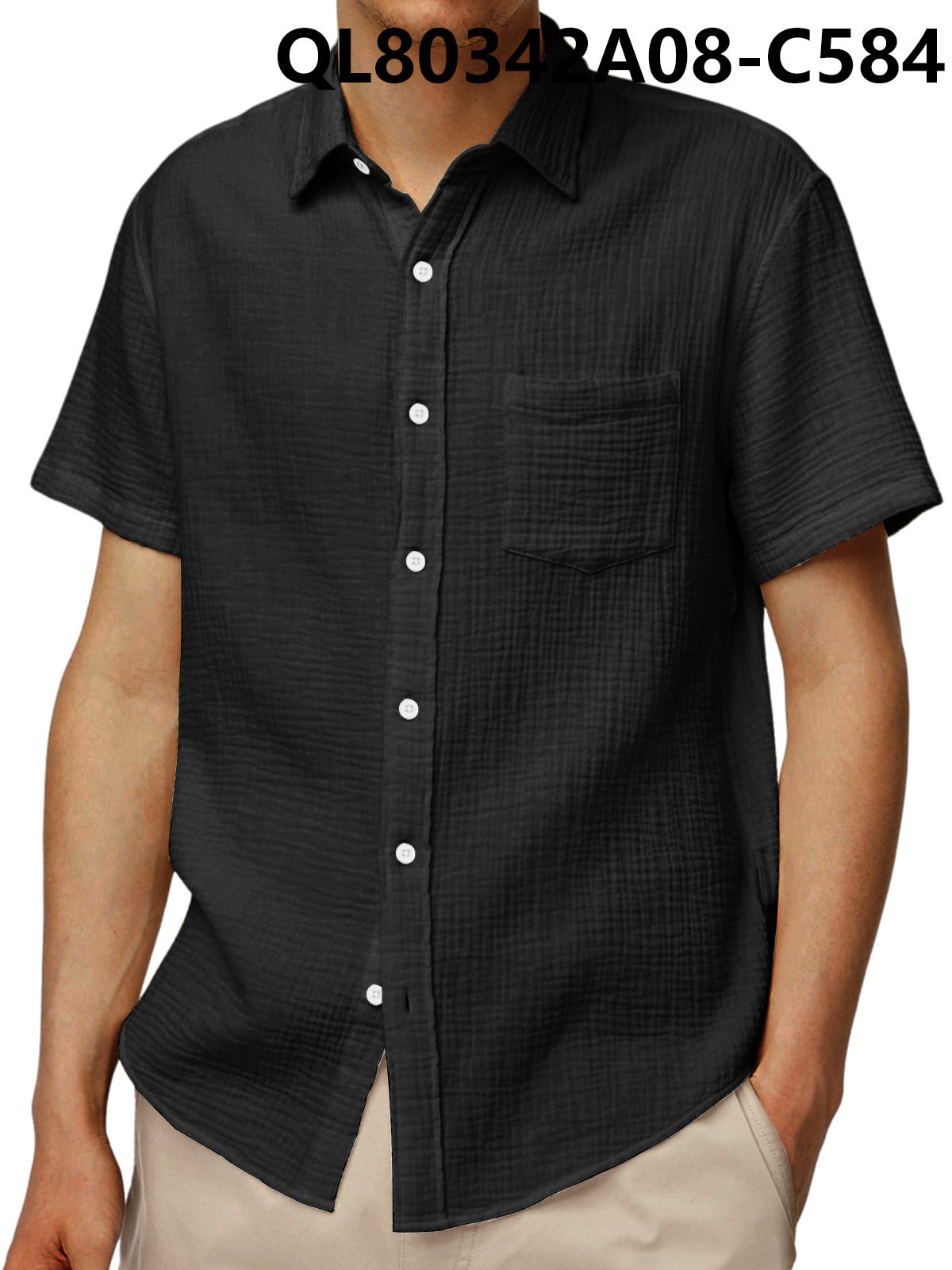 Just Arrived at Buy Center: Men's Loose Trendy Short Sleeve Lapel Shirt 8 Style