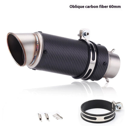 Newly Arrived at Buy Center: Motorcycle Cylinder Modified Exhaust Pipe 60mm Bevel Carbon Fiber