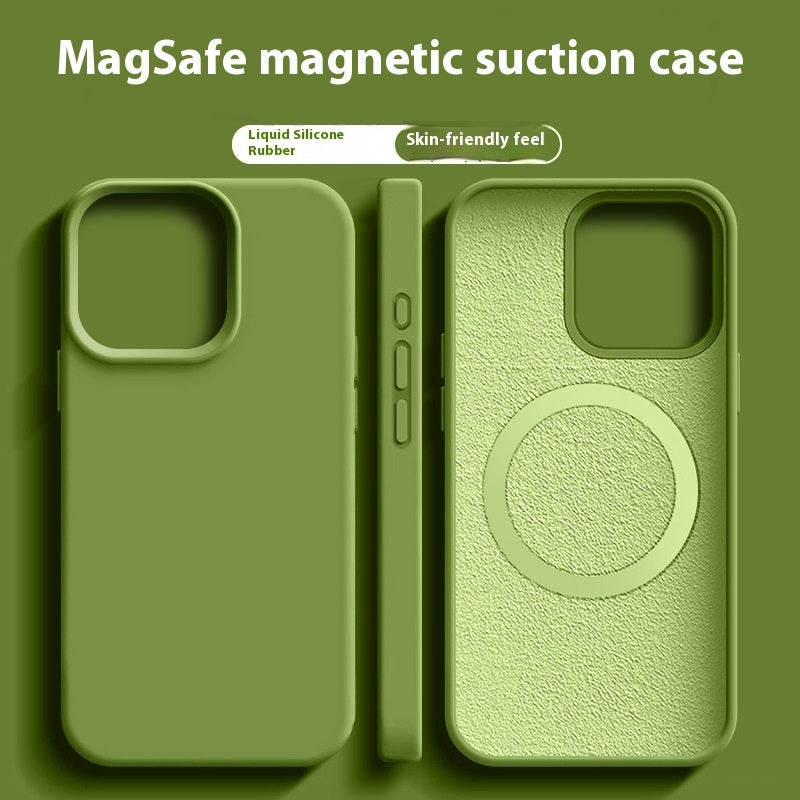 Fresh Arrivals at Buy Center: Phone Case Magnetic Liquid Silicone Cardamom Green