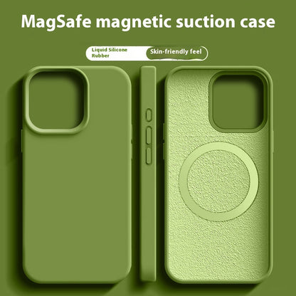 Fresh Arrivals at Buy Center: Phone Case Magnetic Liquid Silicone Cardamom Green