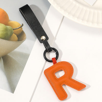 Newly Arrived at Buy Center: Fashion All-Match 26 Full Letter Leather Key Chain Pendant Style R