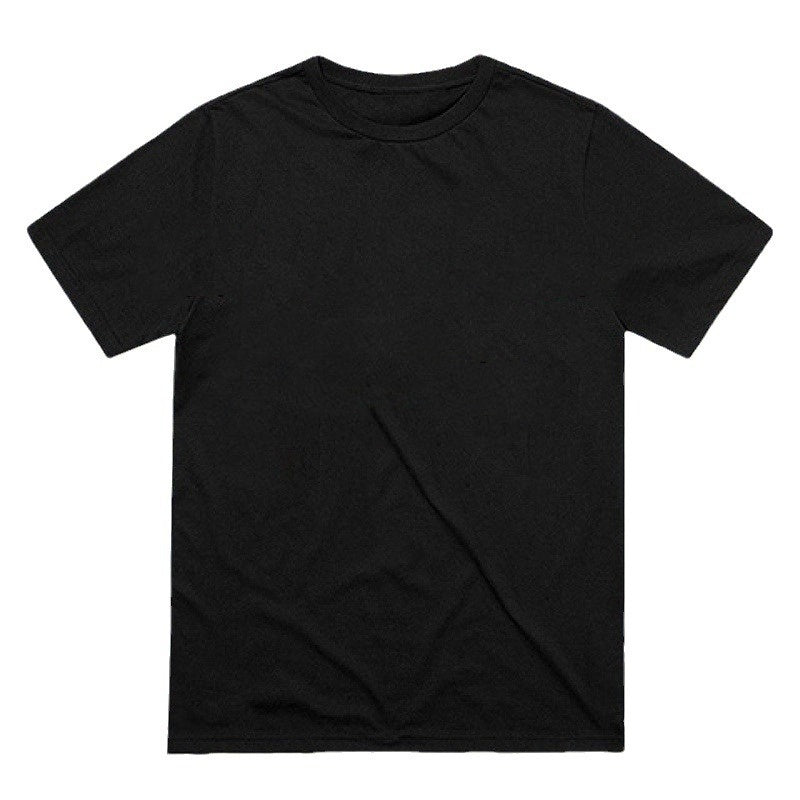 Hot New Items at Buy Center: European Size Round Neck T-shirt DIY Black