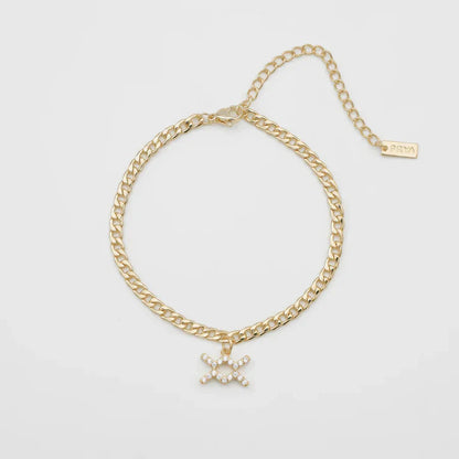 Simple Micro Inlaid Zircon Chain Constellation Anklet Buy Center