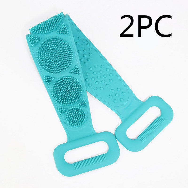 Hot New Items at Buy Center: Bath Towel Silicone Rubbing Back Towel 2PC Green 60cm