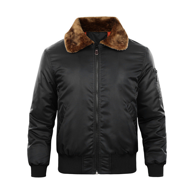 Fur Collar Thickened Casual Hard Han Style Men's Jacket Buy Center