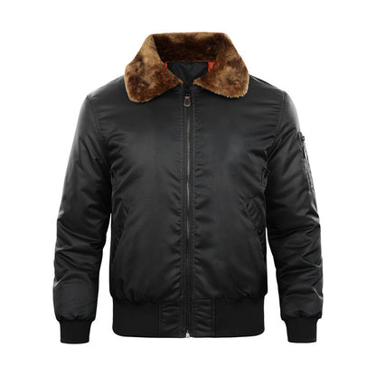 Fur Collar Thickened Casual Hard Han Style Men's Jacket Buy Center