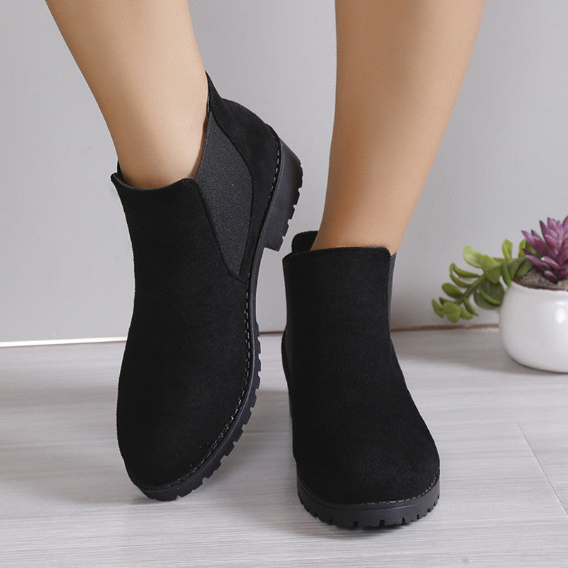 Women's Fashion Personality Chunky Heel Ankle Boots Buy Center