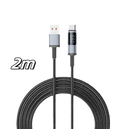 Newly Arrived at Buy Center: Fast Charge Data Cable Suitable For Charging Digital Display Data Line Type-c Charging Cable 2M Black