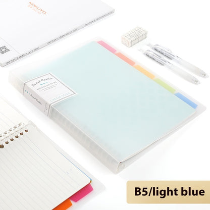 Buy Center Hot Pick-Loose Spiral Notebook Shell Pastel Cookie Soft Light Refill B5 Plaid Impression A5 B5 Pastel Cookie Blue