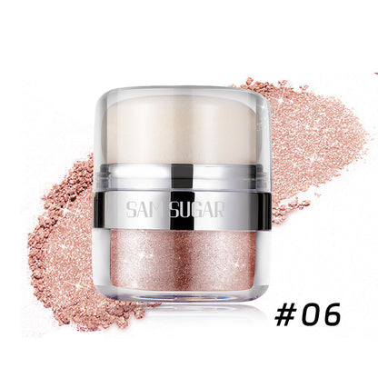 Buy Center Handpicked- SAM SUGAR Air Cushion Highlight Glitter Powder Multifunctional Three-dimensional Repair Brightening Shimmer Eyeshadow Body Pat Powder 5ml 06 Color