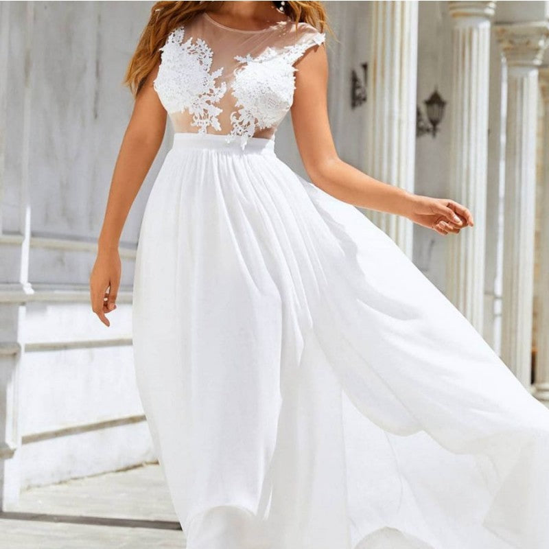 Chiffon Lace Trailing Wedding Large Swing Dress Buy Center