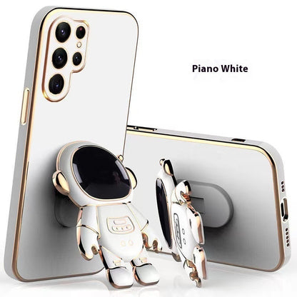 Just Arrived at Buy Center: Electroplating 6D Astronaut Bracket Phone Case White