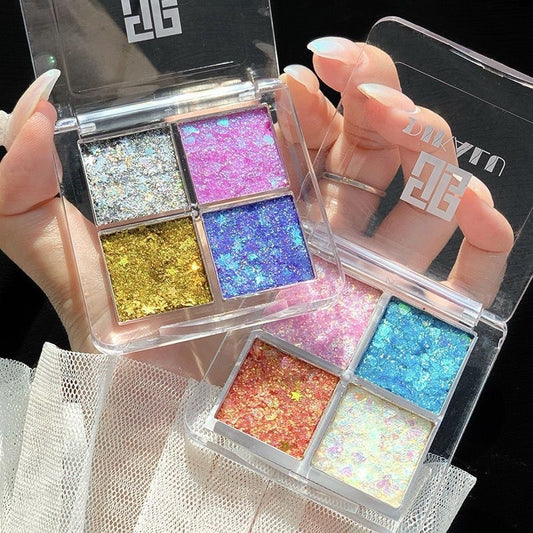 Buy Center Handpicked: Women's Four-color Sequins Watch Show Makeup Super Flash Glue-free Eye Shadow